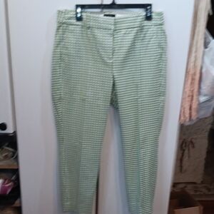 J. Crew Green Checkered Ankle Pants